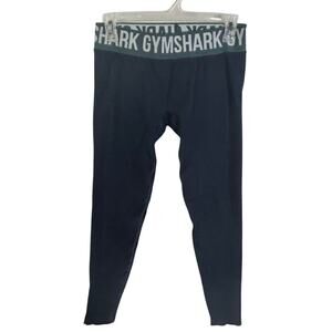GYMSHARK Leggings Size Medium Navy Blue Teal with Stretch